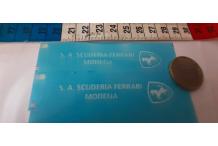 DECALCOMANIE DECALS  scuderia ferrari grand mot petit en blanc