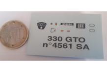 decals ferrari 330 gto 1/43   cahier b