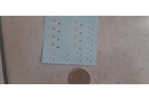 decalcomanie petit chiffre rouge  7 8 pour stand porsche  1/43  cahier B