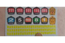 decalcomanie divers blason usa fluo jaune 1/43 cahier B