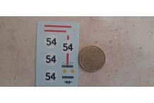 decalcomanie pour renault alpine le mans 1/43 cahier B 54