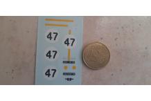 decalcomanie pour renault alpine le mans 1/43 cahier B 47