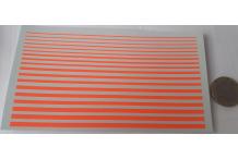 filet bande rouge   fluo 13 cm de long tournesol