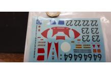 decals decalcomanie Porsche 908 LM69 n°22,23,64  1/43 cahier porsche