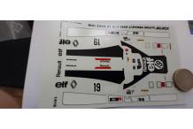 decals decalcomanie Alpine A442 n°19 LM76 1/43 cahier renault