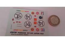 decals decalcomanie 450 Porsche 917 courte GP Japon 1969  1/43