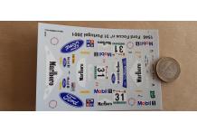 decals43.com décalcomanie 1/43 vin Ford Focusn°31 Portugal 2001