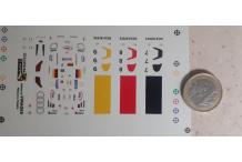 décalcomanie audi numéro  7 8 9 le mans 2000 1/87 v