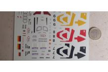 décalcomanie audi numéro  7 8 9 le mans 2000 1/43 v