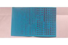PROMO décalcomanie déco  décalcomanie  1/43 alphabet chiffre rouge