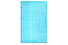 Décalcomanie Chiffres blancs 1/43 - 1/32 (REF : 205)