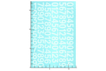 Décalcomanie Chiffres blancs 1/24 - 1/18 (REF : 206)