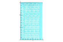 Décalcomanie Chiffres blancs ancienne typographie 2 1/24 (REF : 316)