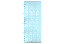 Décalcomanie Chiffre blancs ancien dessin 1/18 (REF : 370)