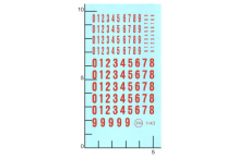 Décalcomanie Chiffres oranges 1/43 (REF : 396)