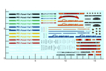 Décalcomanie divers déco carrera porsche 911 1/43 (REF : 399)