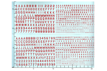 Décalcomanie divers taille alphabet + chiffre rouge (REF : 447)