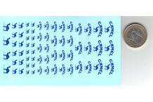 Décalcomanie divers camel bleu 1/43 (REF : 459)