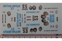 decalcomanie decals 1/43 pour porsche 911 le grand bazar les charlots