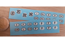 décalcomanie décalque 1/18  plaque signaletique pays gros bac