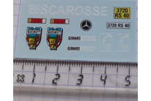 decalcomanie decals pompier des landes sur mercedes unimog  1/43