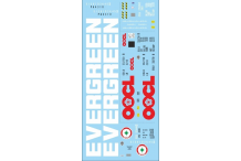 PROMO décalcomanie pour container evergreen 16 cm de long 1/43