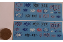 decals decalcomanie plein de logo ortf radio television francaise  1/43