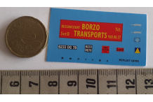 décalcomanie décals 1/43 transport borzo berliet