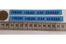 decals decalcomanie cirque jean richard en bleu 1/43