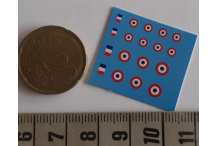 décalcomanie décals deco cocarde mini drapeau france 1/43