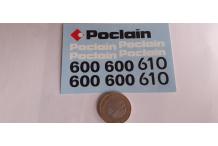 DECALCOMANIE DECALS poclain 600 610 1/43