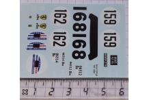 decalcomanie decals 1/43 ferrari 250 gt tour de france