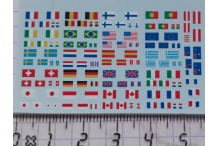 decalcomanie decals 1/43 divers petit drapeau france allemagne uk canada usa etc