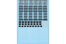 Plaques immatriculations GB 01 1/43 Décalcomanies noir-blanc 118x80mm