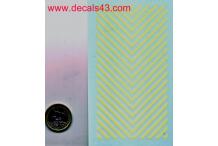 Décalcomanie chevron jaune fluo 1/43 (REF : CS162)