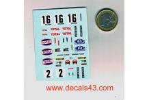 Décalcomanie Citroën SM Rallye du maroc 1/43 (REF : CS82)