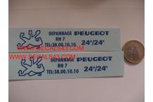 Décalcomanie Dépannage Peugeot 1/18 (REF : CS150)