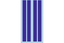 decals décalcomanie bande couleur bleu 1/18 pour voiture capot toit 16 X 1.5 cm