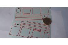 decals decalcomanie pour tracteur renault filet rouge