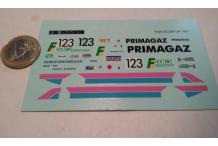 decals decalcomanie deco pour tiga gc287 lm le mans 1987 1/43