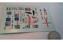 decals decalcomanie deco pour peugeot 905 spyder lm le mans 1992 n66 1/43