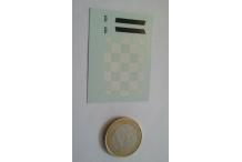 decals decalcomanie deco toit carré blanc damier pour mini cooper 2000 1/43