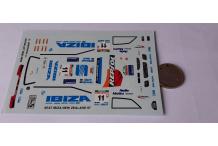 decals decalcomanie seat ibiza new nouvelle zelande 1/43 1997