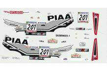 decalcomanie decals Paris Dakar 1/43 - Mitsubishi Pajero Evo PIAA N°201 1999