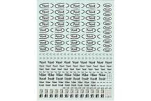 decalcomanie décals voitures 1/43 pub marque west f1 mercedes etc