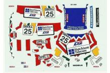 decalcomanie decals ITC 1/43 Opel Calibra Hutchinson Telecom numéro 25 1996