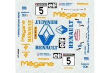 decalcomanie decals Rally Walles galle GB 1996 1/43 - Renault Megane Maxi N°5