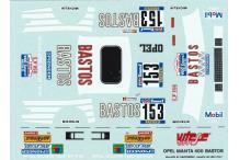 décalcomanie decals Rally 1/43 Opel Manta 400 Bastos belgique