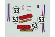 decalcomanie decals cox 1/43 Volkswagen Coccinelle Herbbie numéro 53 disney