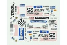 décalcomanie decals ITC 1/43 Opel Calibra Metrocar n°25 1996